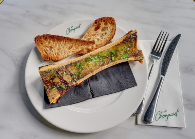 Plat os à moelle restaurant brasserie Paris 6E arrondissement Le Choupinet